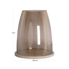 Alusia Sand Travertine Hurricane Light - Small by Richmond Interiors