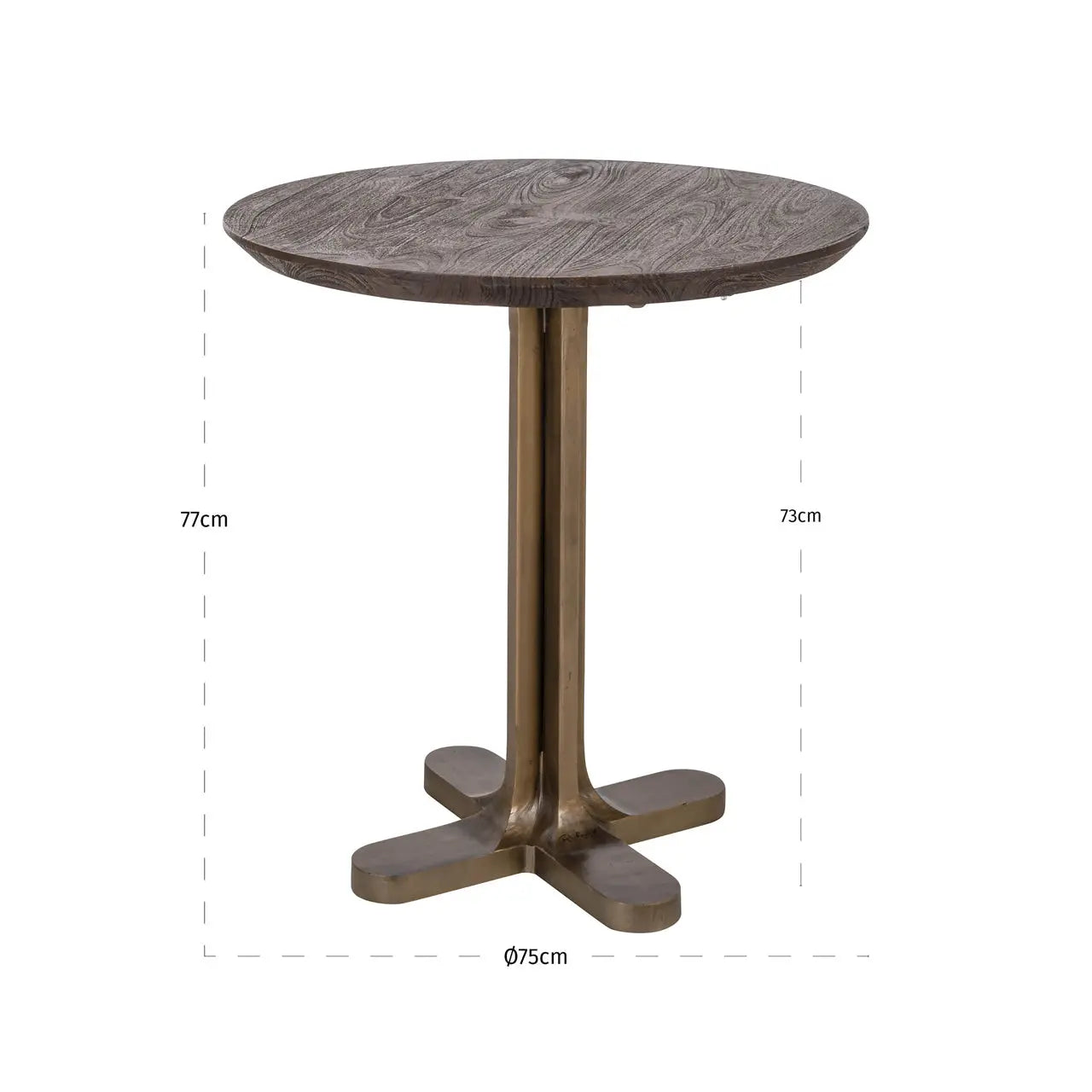 Revelin Dark Brown Bistro Table - 75cm Richmond Interiors