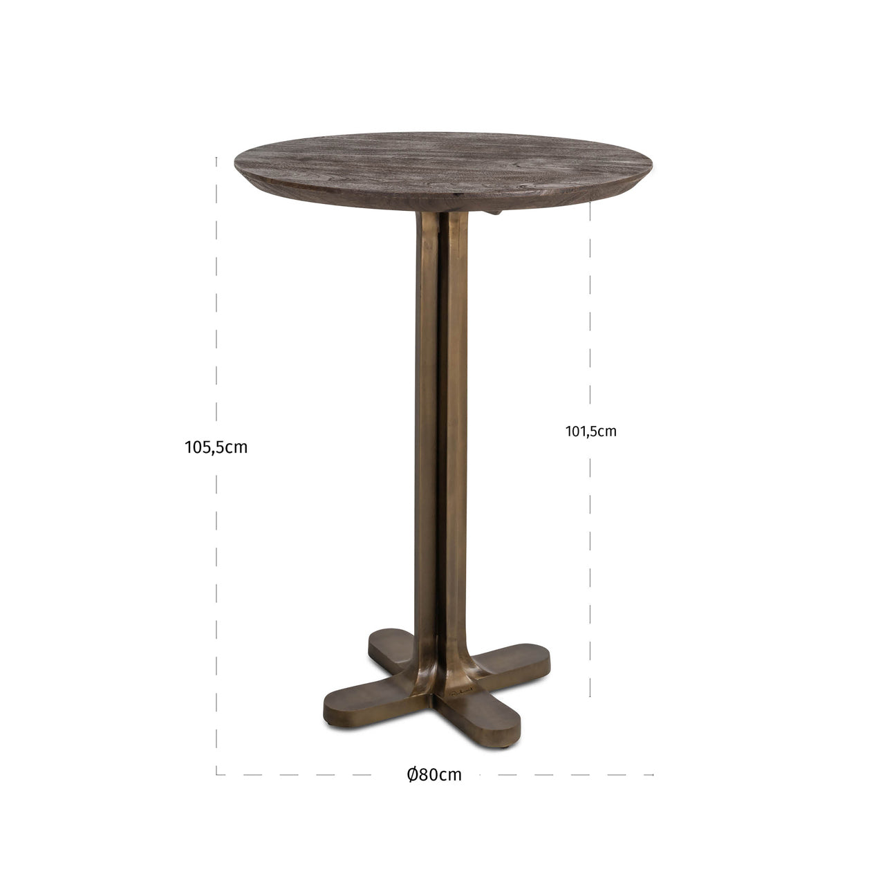 Revelin Dark Brown Bar Table - 80cm by Richmond Interiors