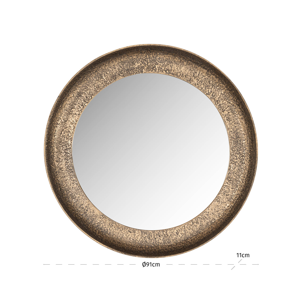 Laraya Gold Round Wall Mirro by Richmond Interiors