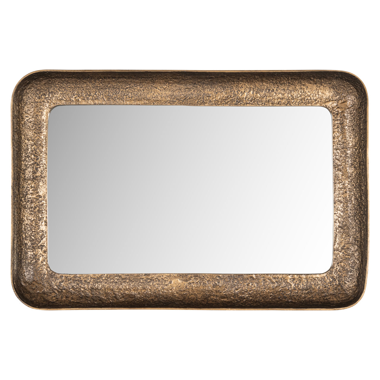 Loan Antique Brass Rectangular Wall Mirror by Richmond Interiors