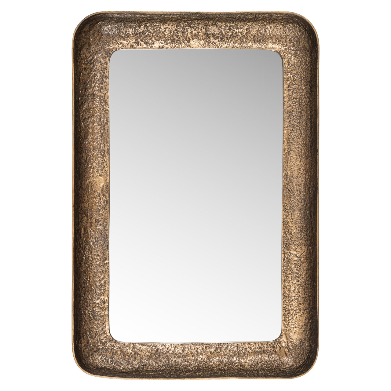 Loan Antique Brass Rectangular Wall Mirror by Richmond Interiors