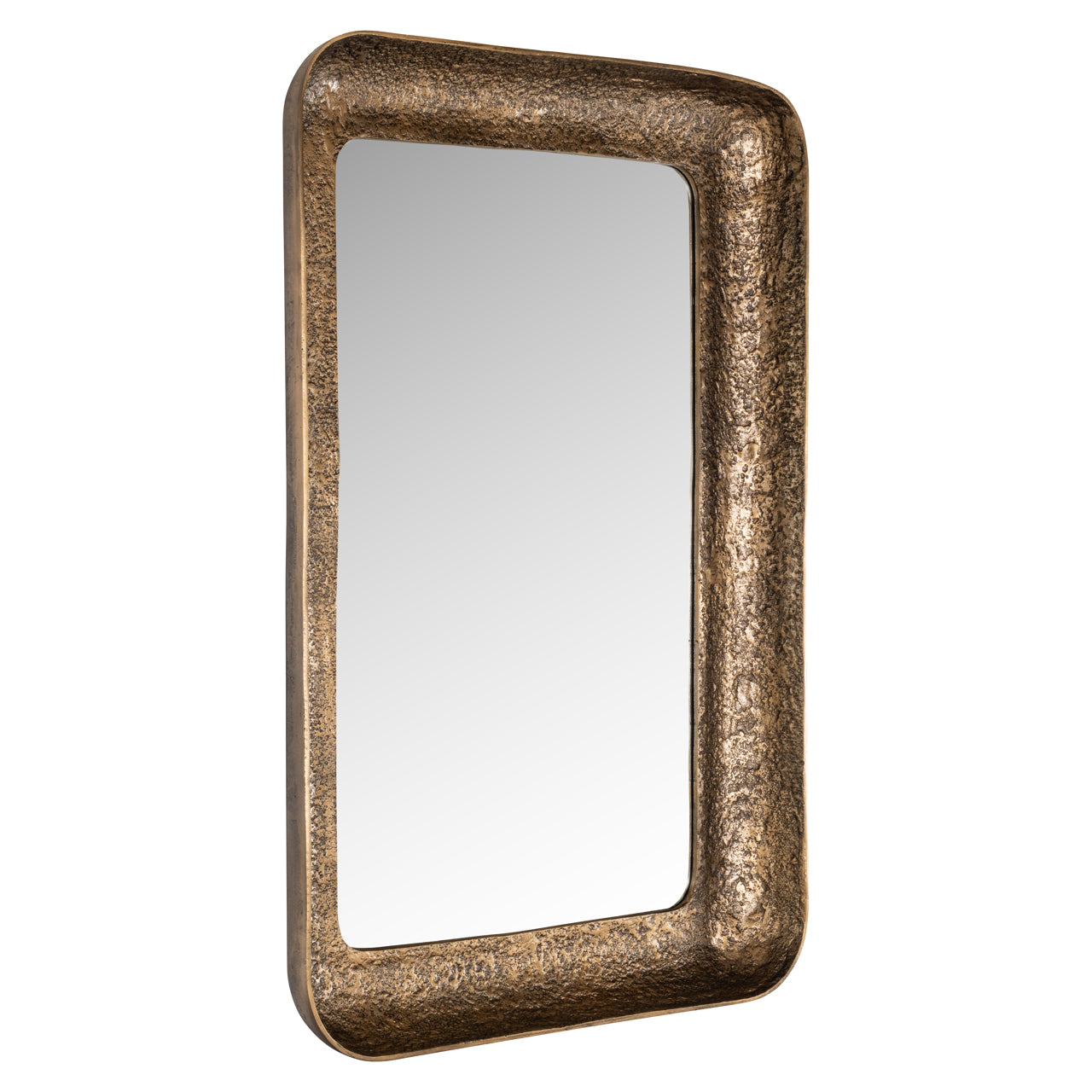 Loan Antique Brass Rectangular Wall Mirror by Richmond Interiors
