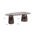 Coffee table Hayden bronze oval by Richmond Interiors
