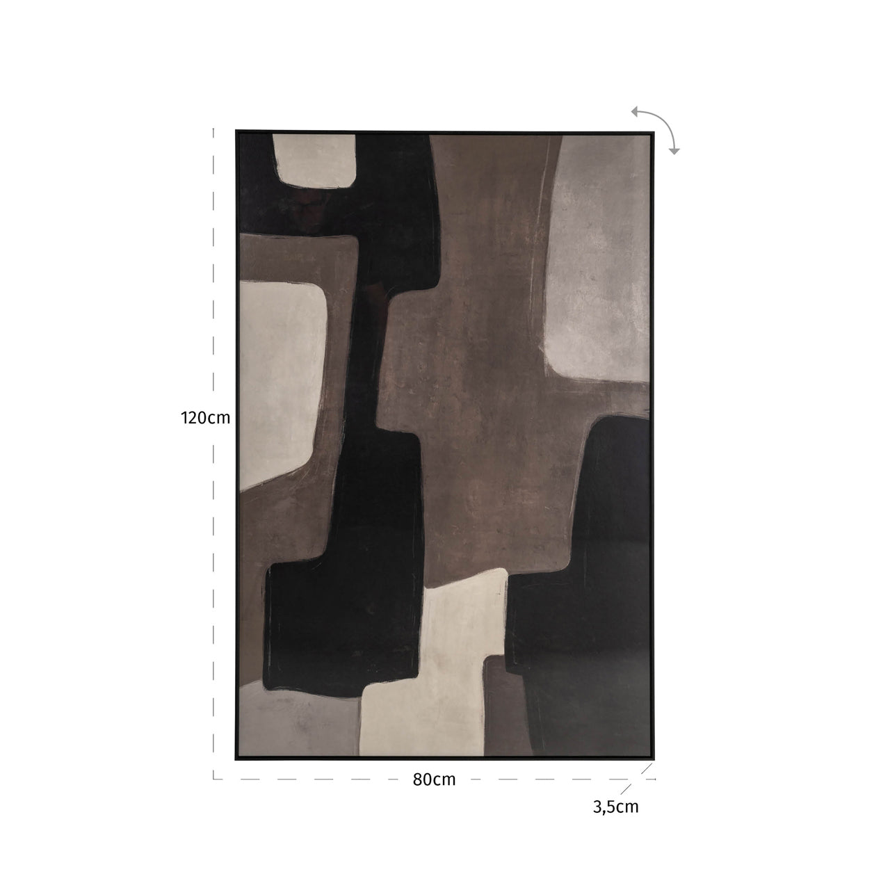 Mirage Brown Wall Art - Left by Richmond Interiors