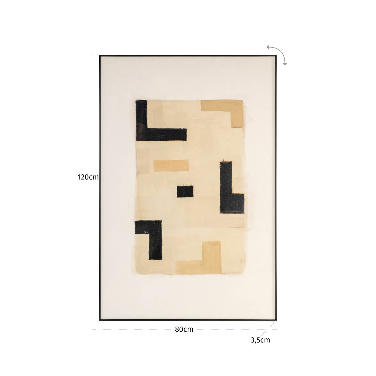 Vortex Beige Wall Art - Right by Richmond Interiors