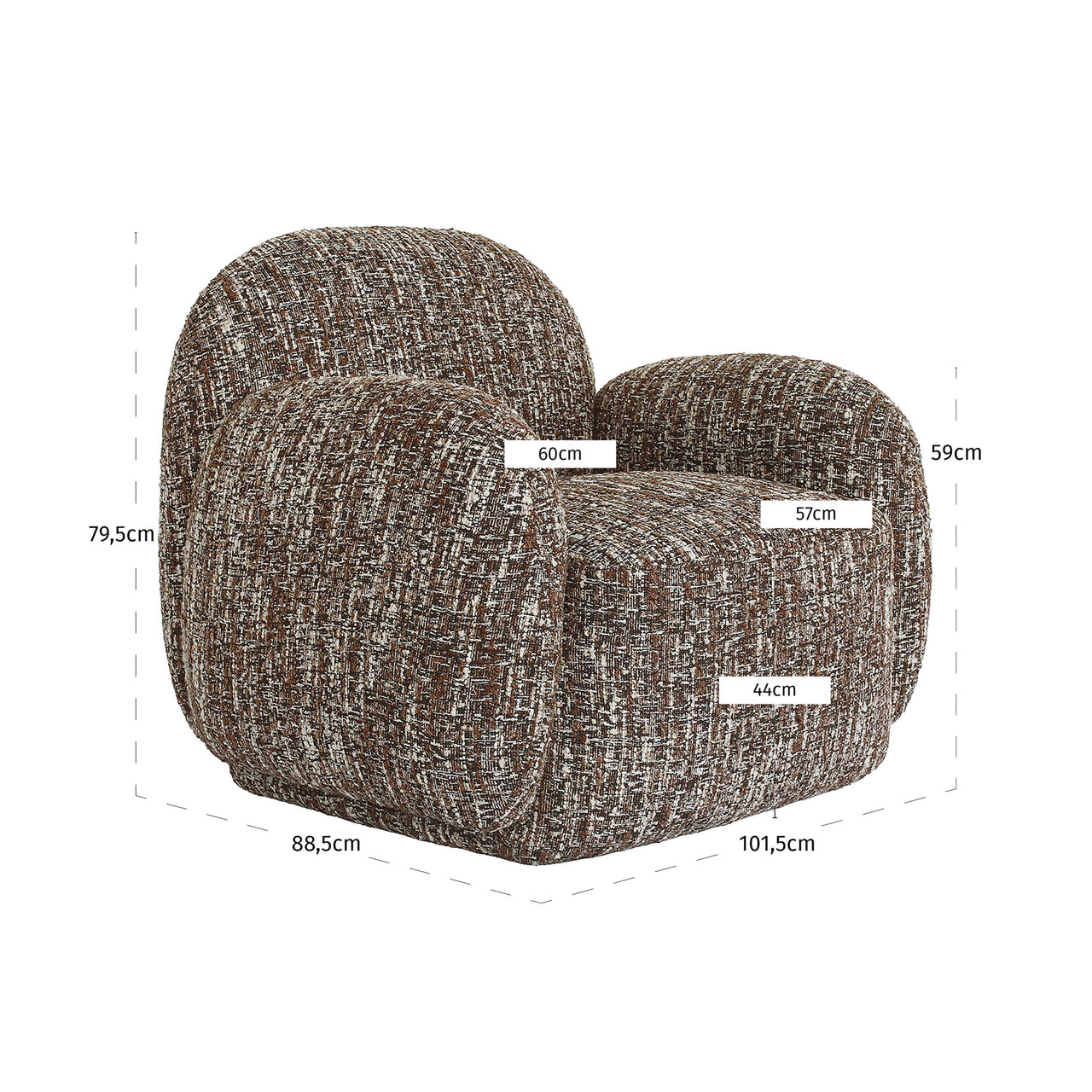 Lounge chair Roxy terra magic by Richmond Interiors