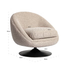 Lounge chair Nodo natural chunky swivel by Richmond Interiors