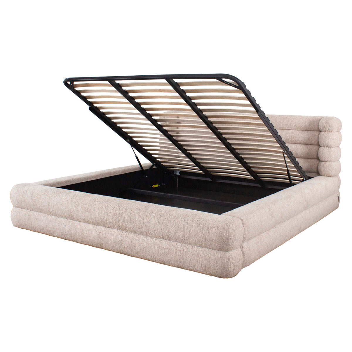 Bed Obidis natural linear 180x210 (mattress size) with storage by Richmond Interiors