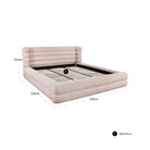 Bed Obidis natural linear 180x210 (mattress size) with storage by Richmond Interiors