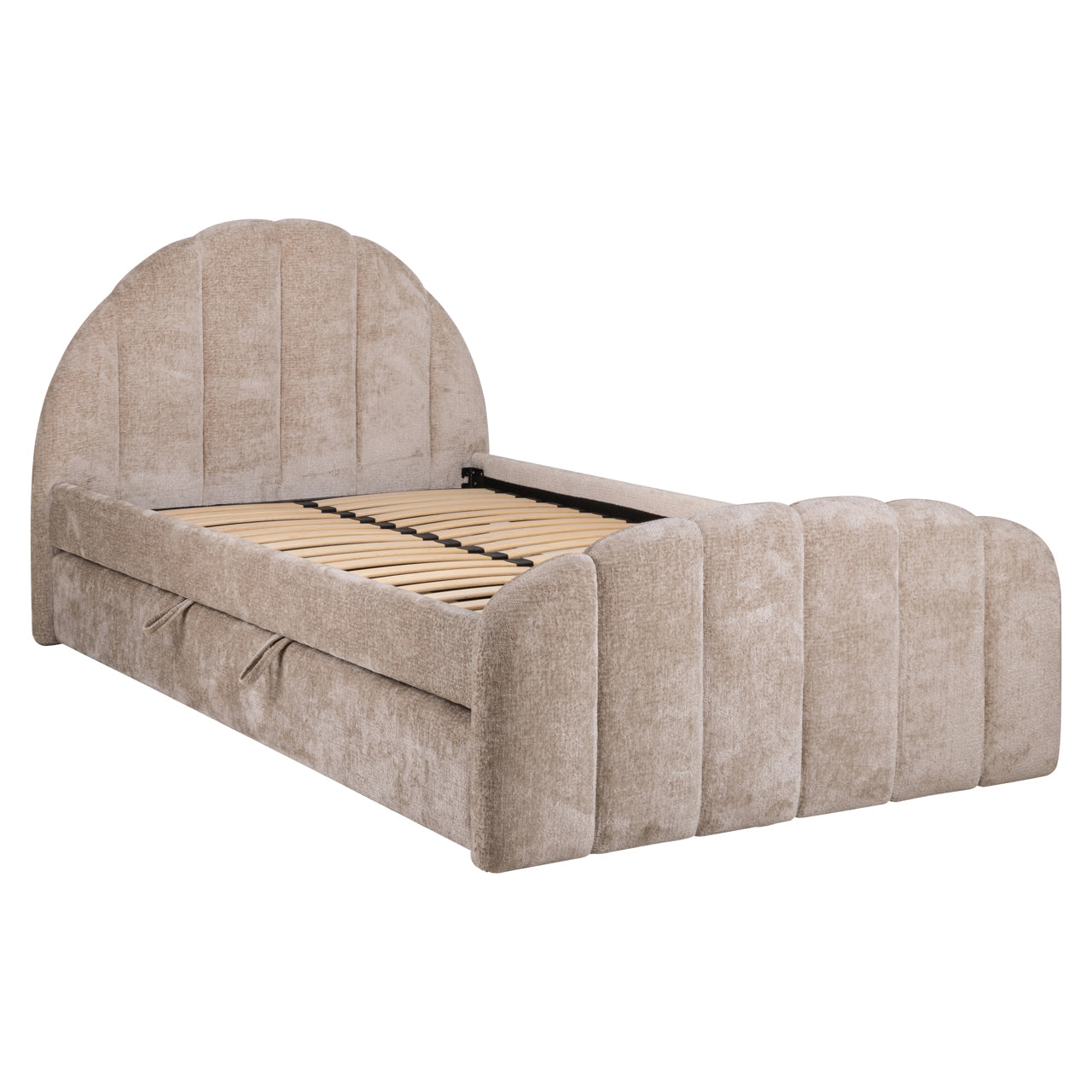 Bed Pixie clay chenille 120x200 with pull-out bed by Richmond Interiors