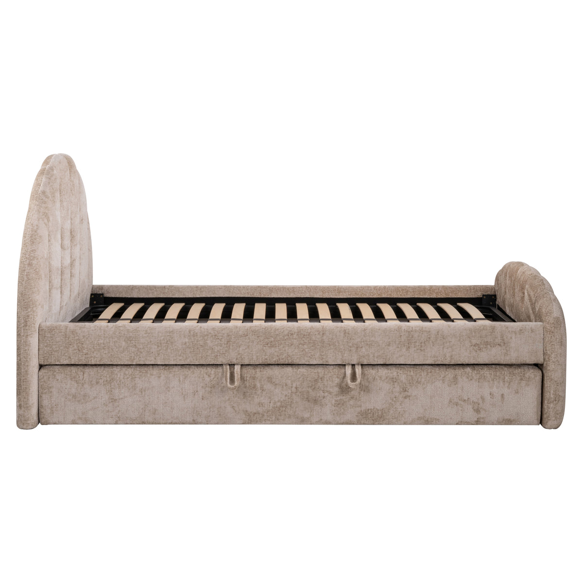 Bed Pixie clay chenille 120x200 with pull-out bed by Richmond Interiors