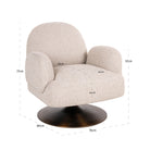 Lounge chair Kagney biscotti swivel by Richmond Interiors