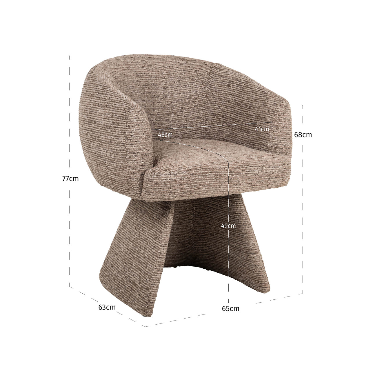 Dining chair Quiriro mocca linear swivel by Richmond Interiors