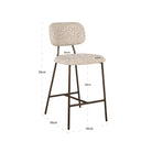 Xenia Beige Leopard Counter Stool (Set of 2) by Richmond Interiors