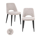 Dining chair Tabitha natural fancy fire retardant (Set of 2) by Richmond Interiors