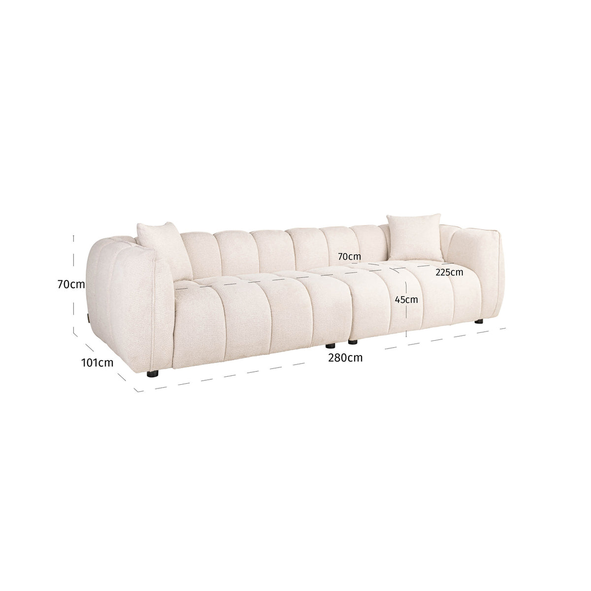 Sofa Jezebel cream fancy by Richmond Interiors