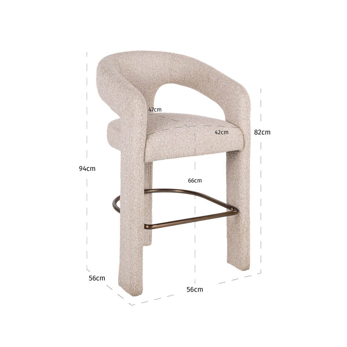 Counter stool Belle biscotti by Richmond Interiors