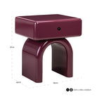 Nightstand Bennet burgundy 1-drawer by Richmond Interiors