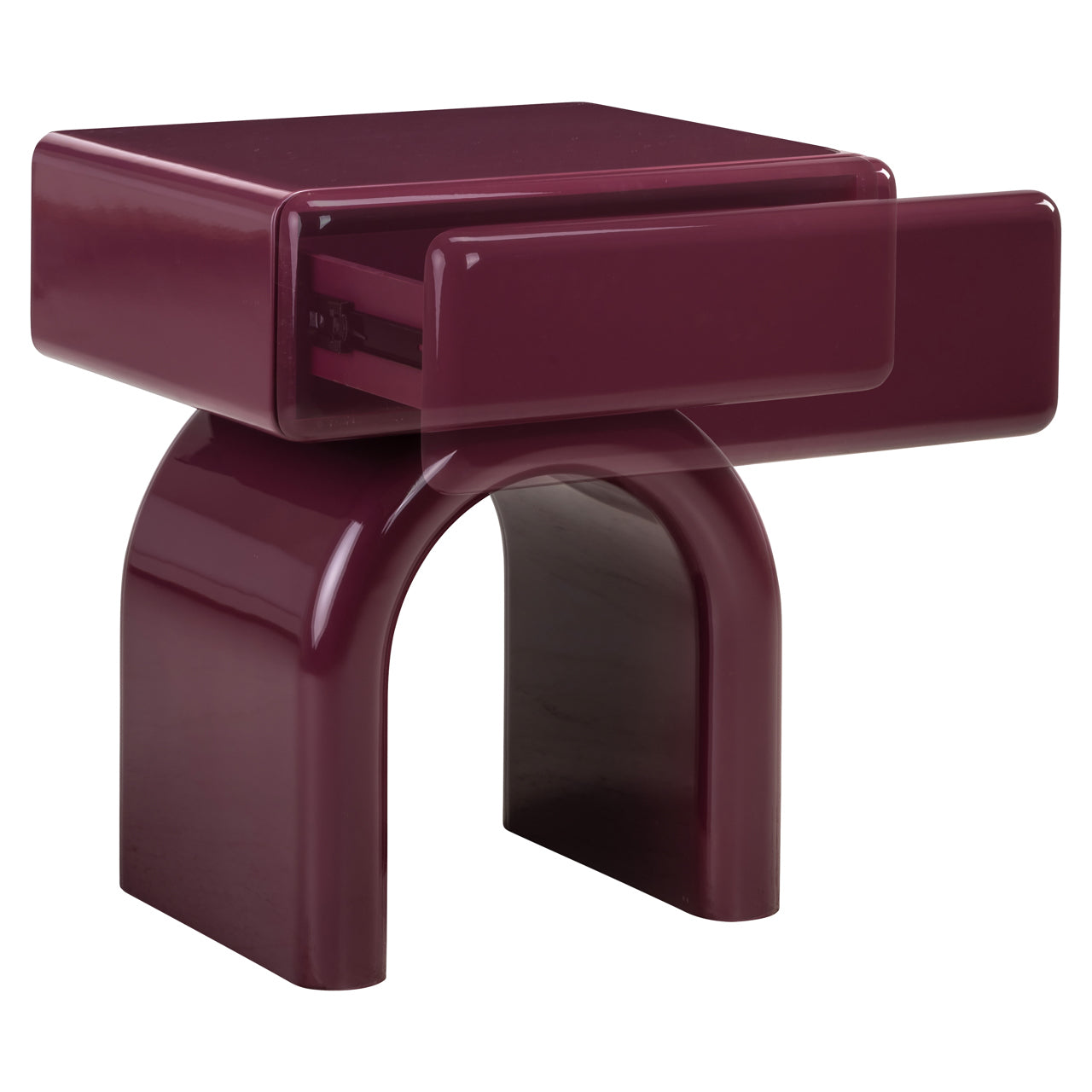 Nightstand Bennet burgundy 1-drawer by Richmond Interiors