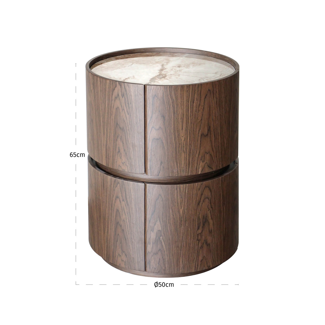 Nightstand Ellery brown 2-drawers by Richmond Interiors