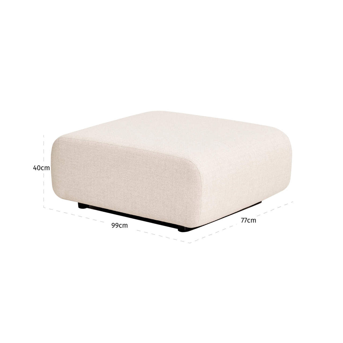 Outdoor pouffe & footstool Dawson beige alpine by Richmond Interiors