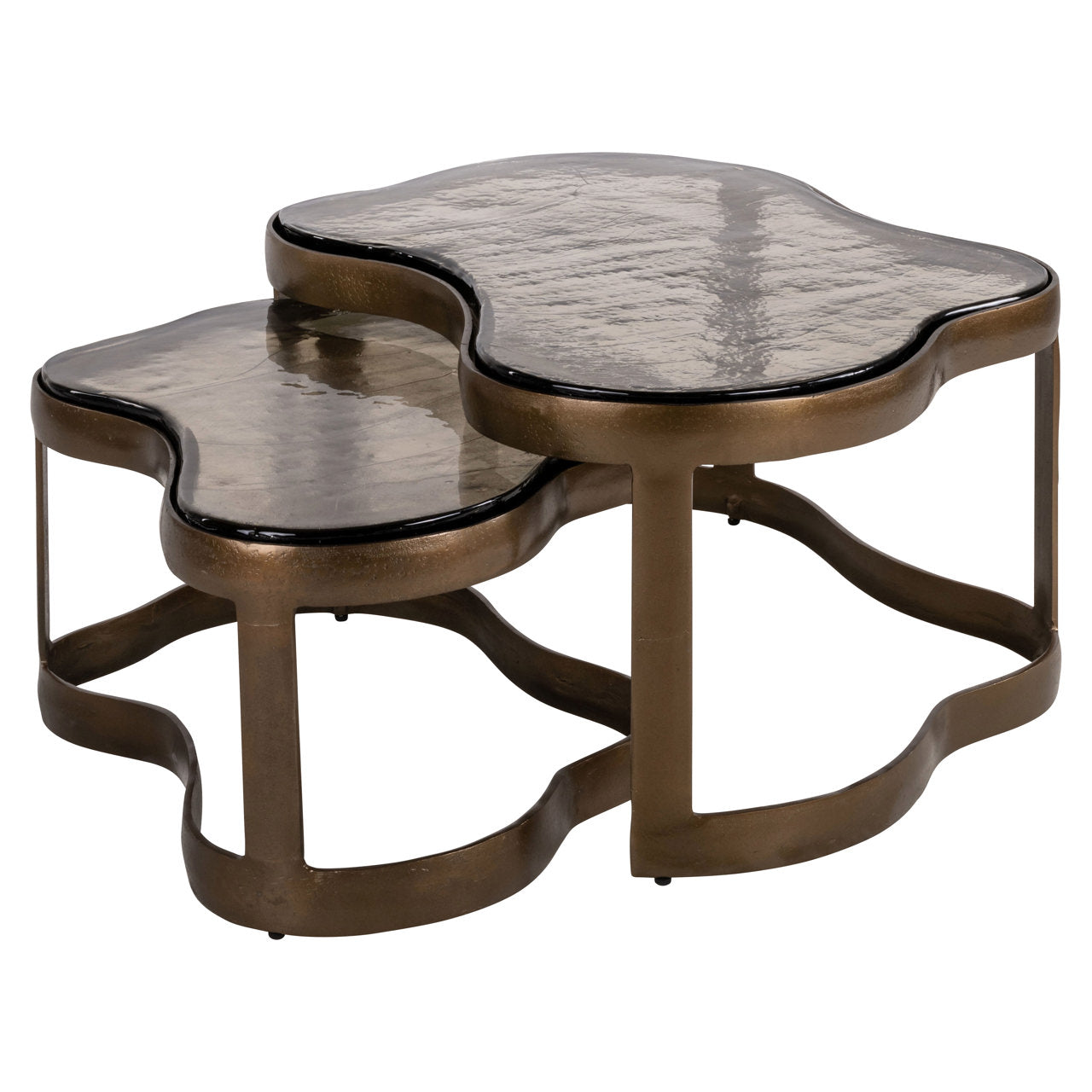 Coffee table Fairfield brass antique (Set of 2) by Richmond Interiors