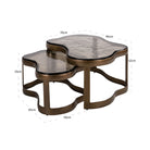 Coffee table Fairfield brass antique (Set of 2) by Richmond Interiors
