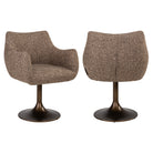 Dining chair Aldo brown tweed swivel by Richmond Interiors