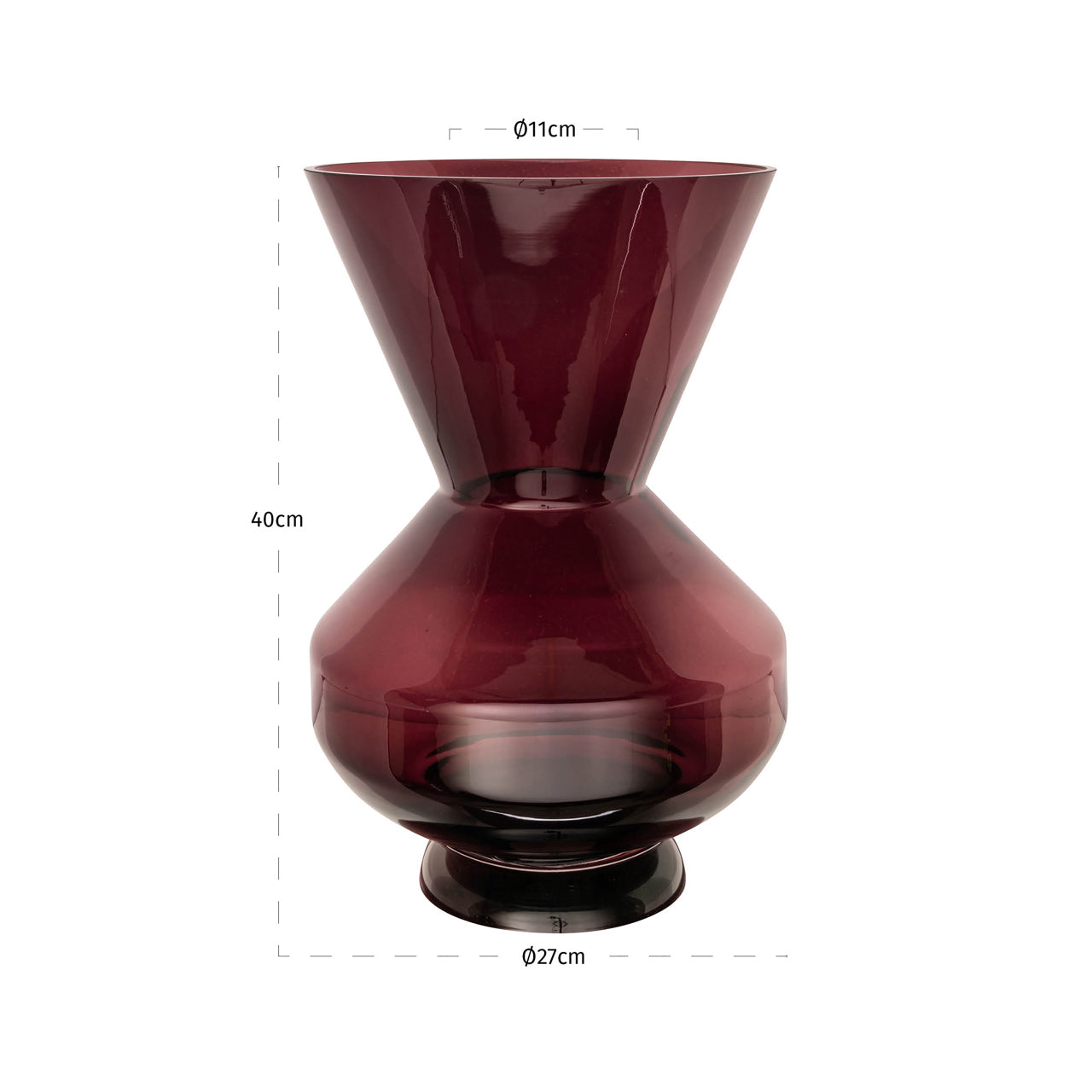 Vase Veya burgundy by Richmond Interiors