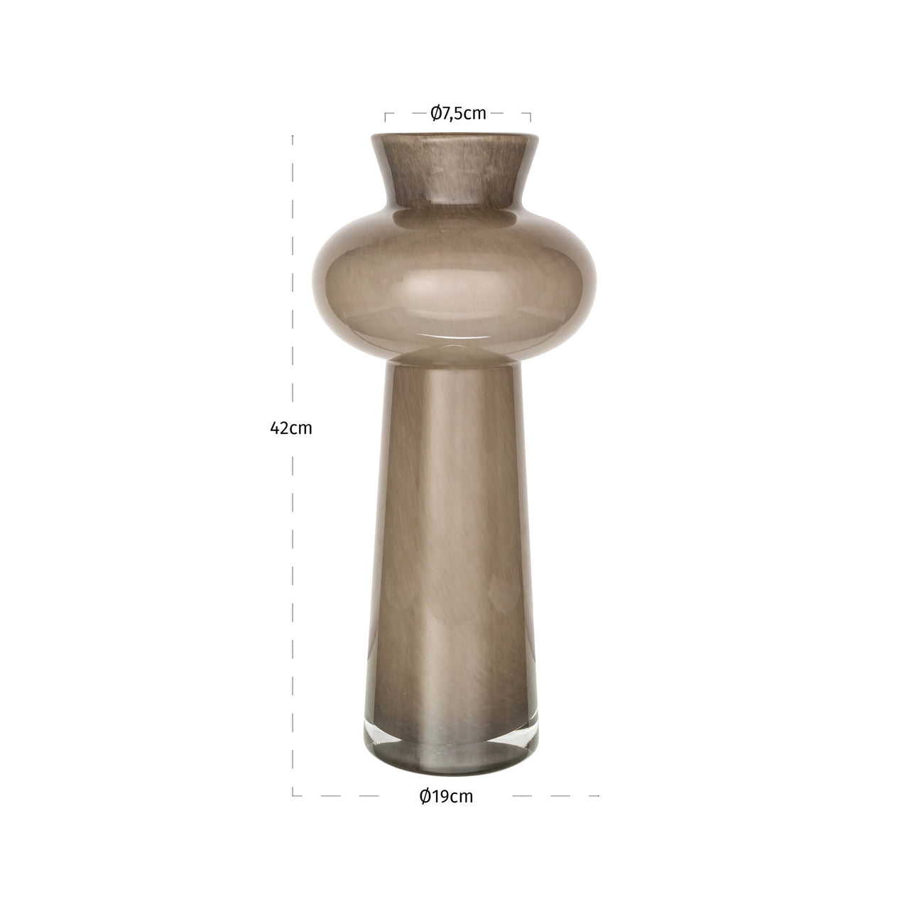 Vase Lunor taupe large by Richmond Interiors
