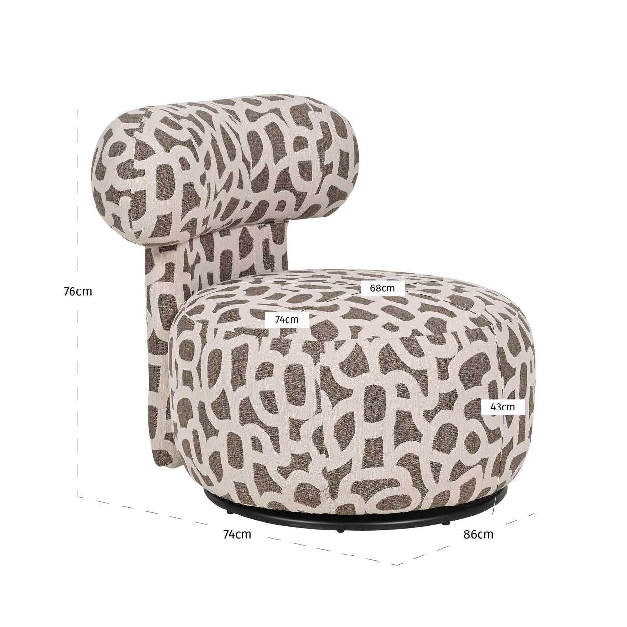 Lounge chair Kaya weave brown by Richmond Interiors