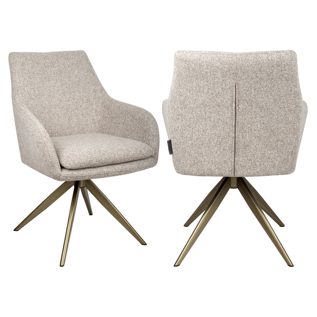 Dining chair Lisonne cayenne brown swivel fire retardant by Richmond Interiors