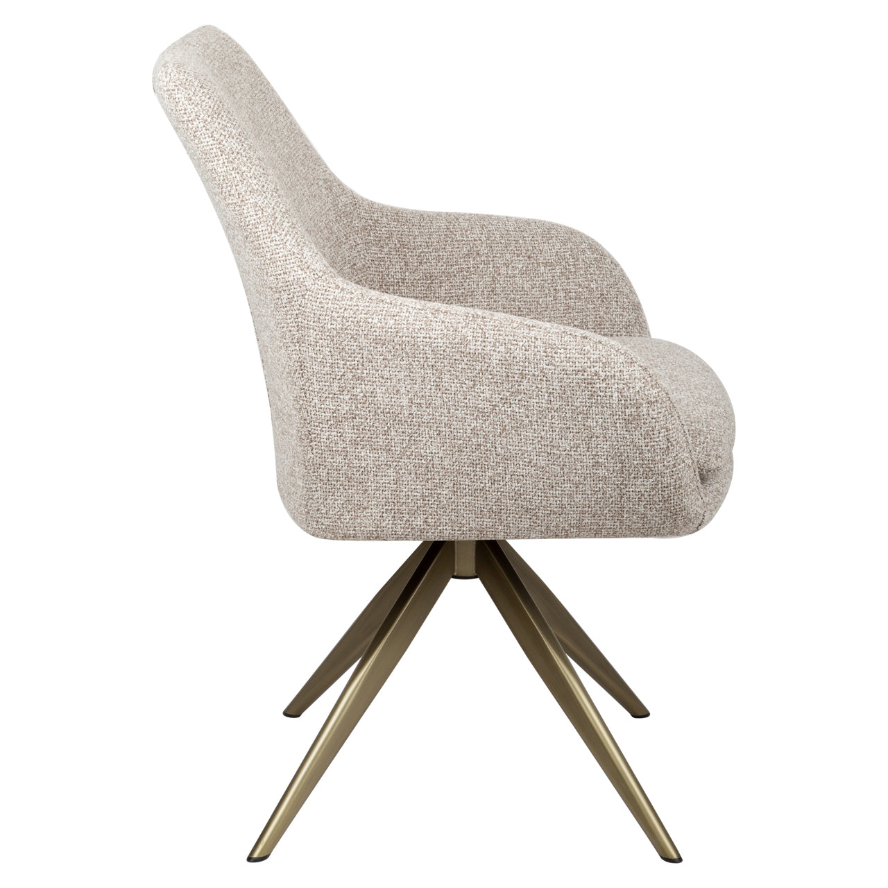 Dining chair Lisonne cayenne brown swivel fire retardant by Richmond Interiors