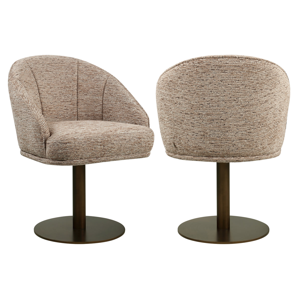 Dining chair Beverly mocca linear swivel by Richmond Interiors
