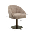 Dining chair Beverly mocca linear swivel by Richmond Interiors