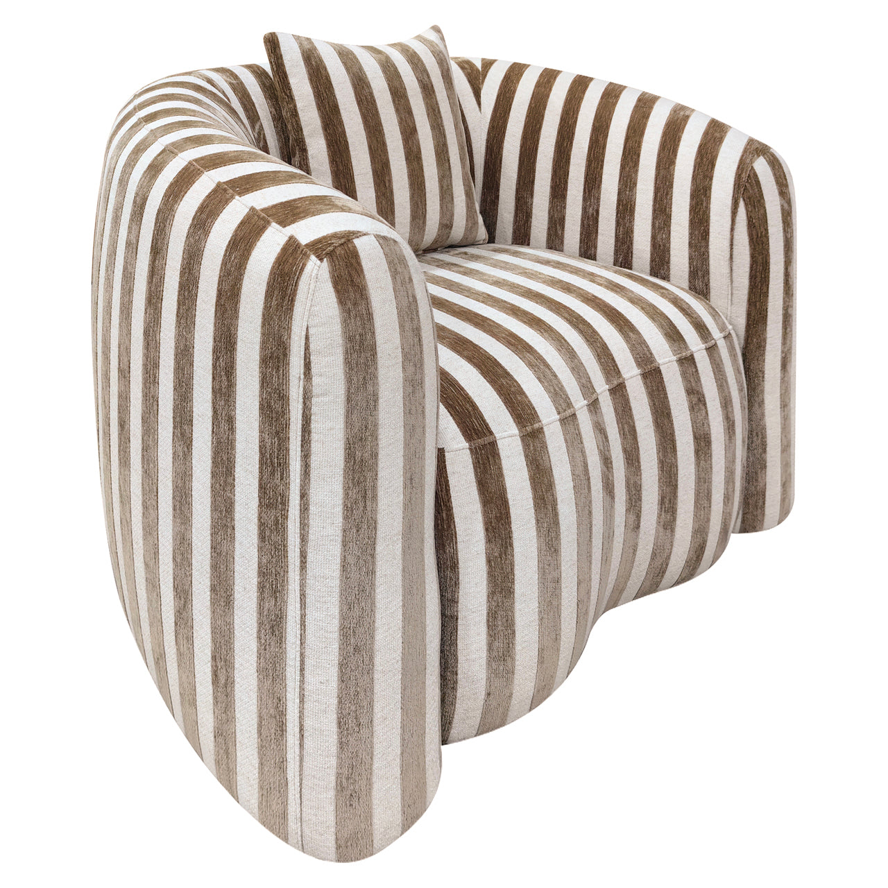 Lounge chair Luxandra stripes sand by Richmond Interiors