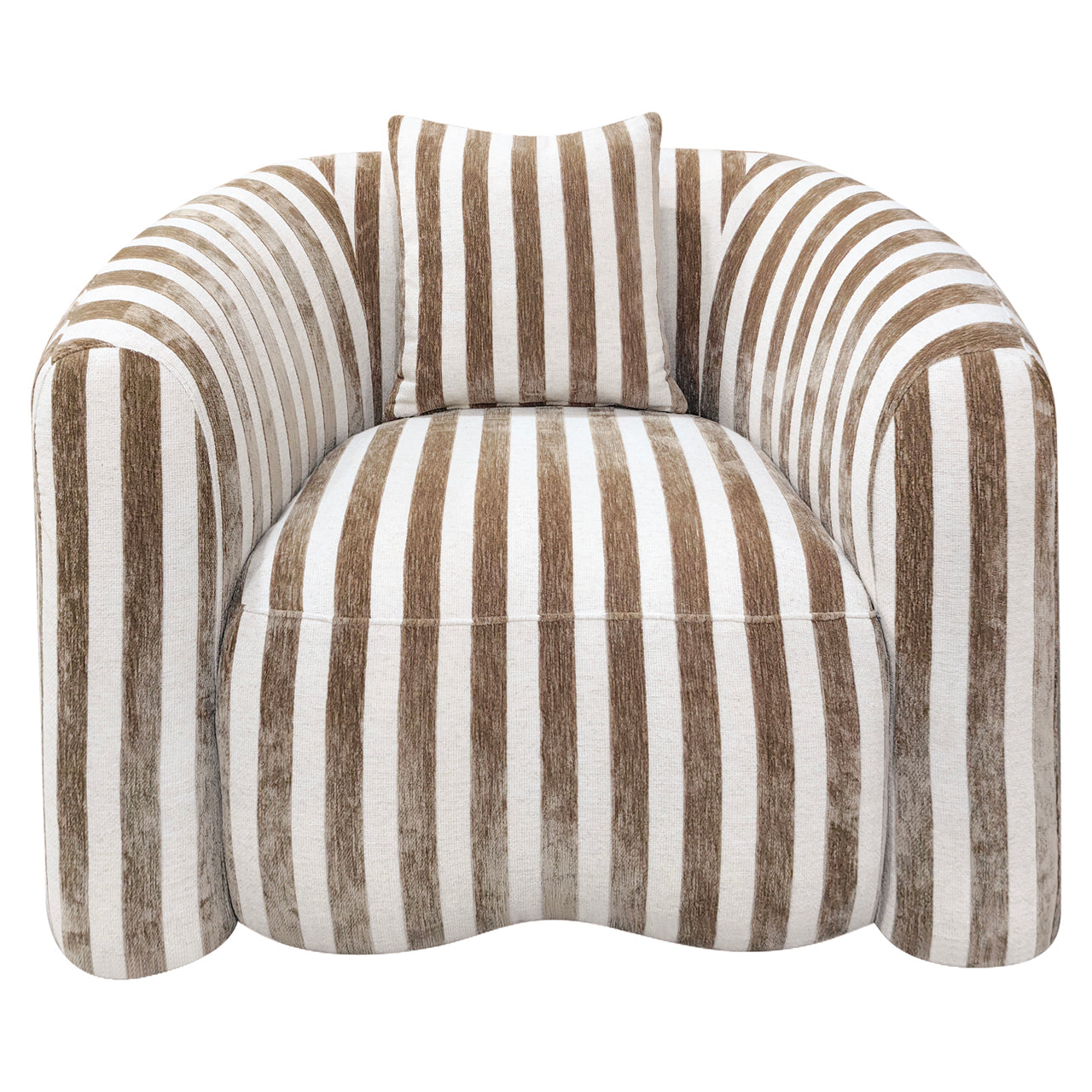 Lounge chair Luxandra stripes sand by Richmond Interiors