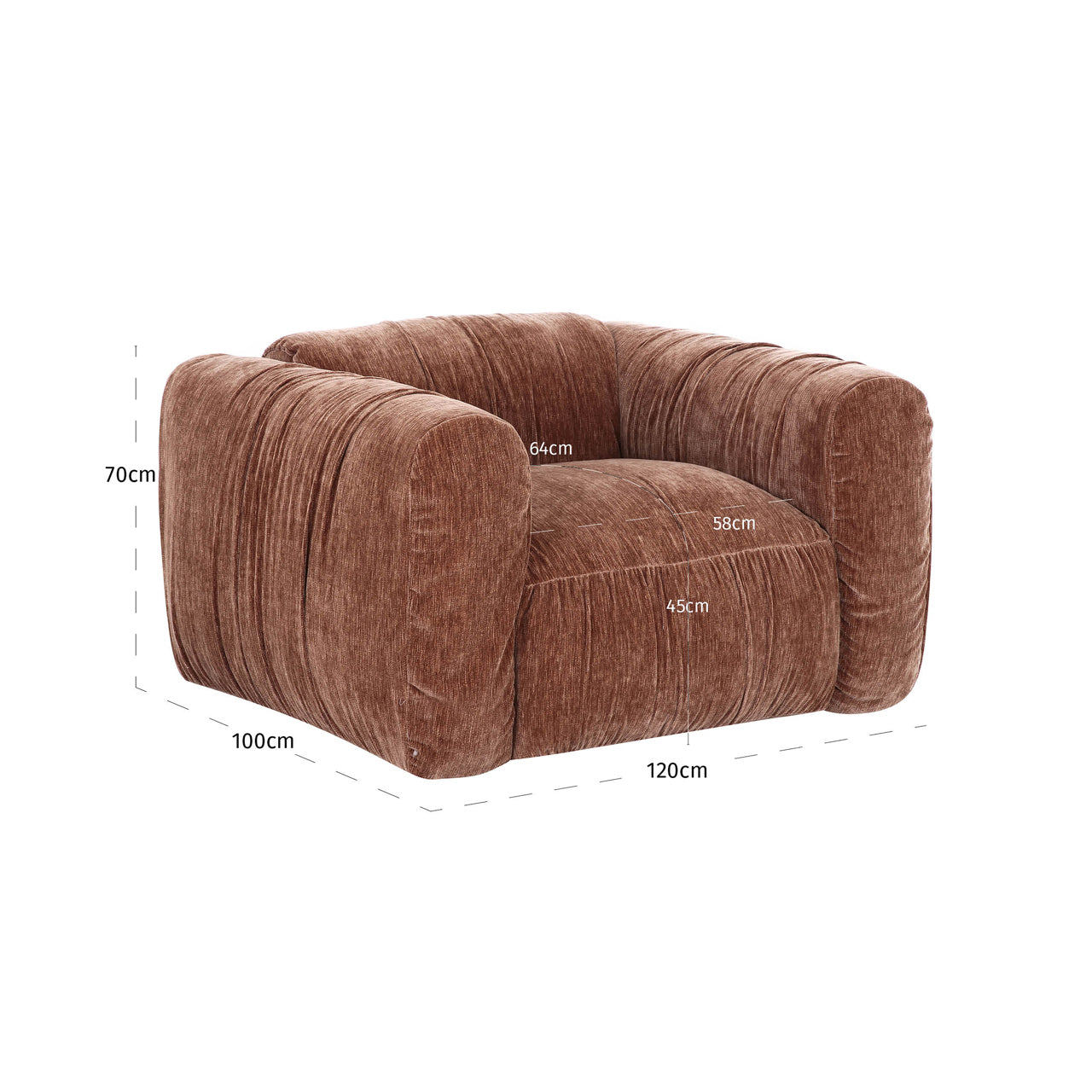 Lounge chair Monty be straight coffee by Richmond Interiors