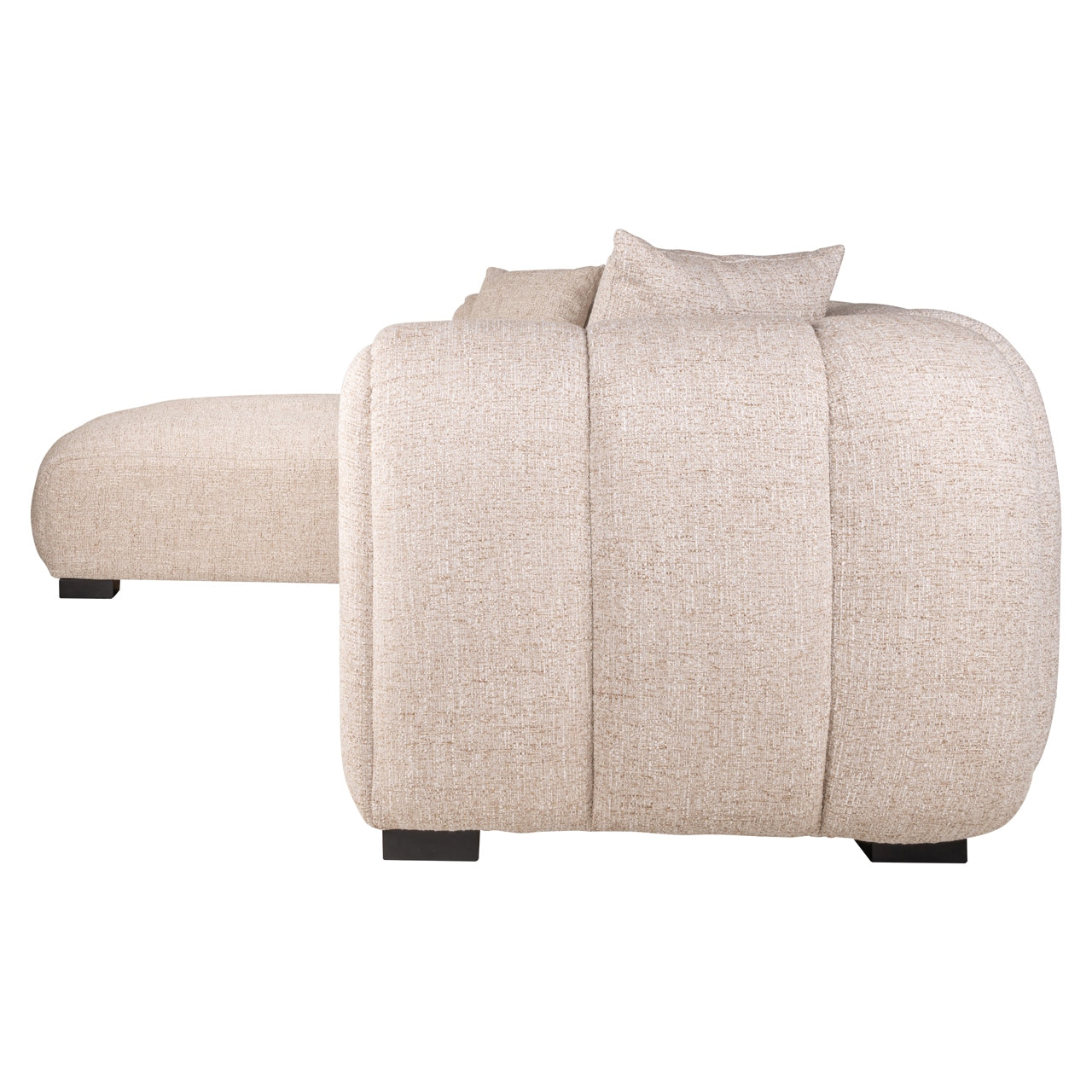 Novaro Cream Tweed Lounge Sofa - Left by Richmond Interiors