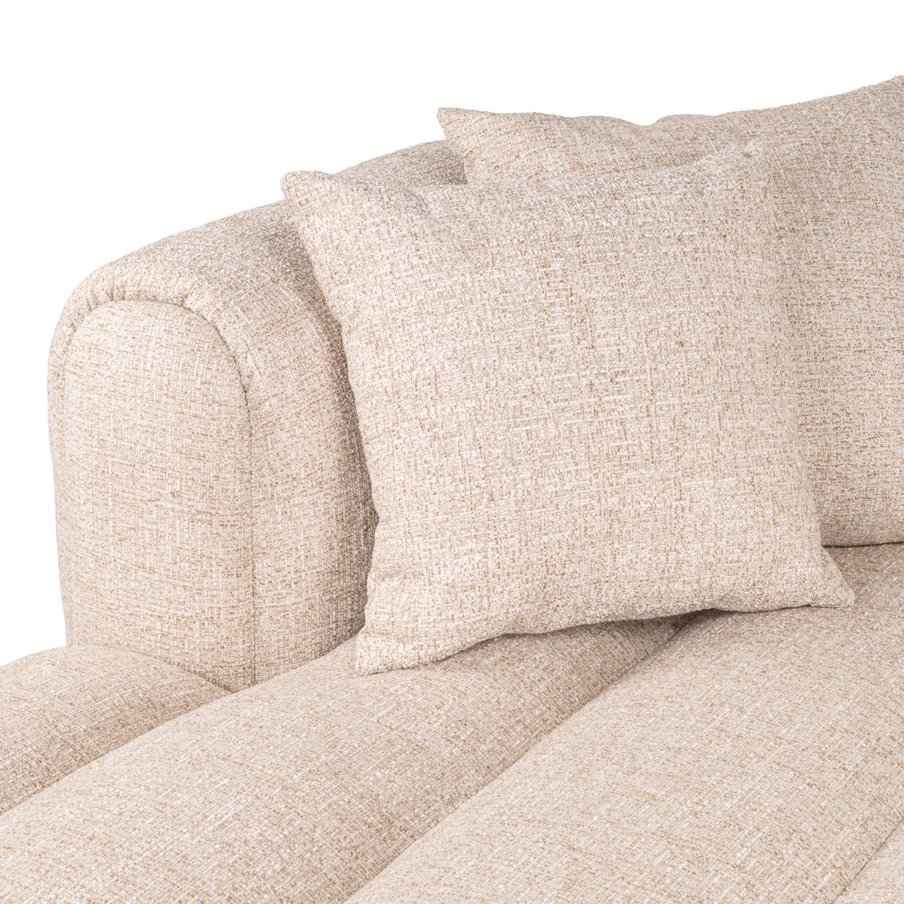 Novaro Cream Tweed Lounge Sofa - Left by Richmond Interiors