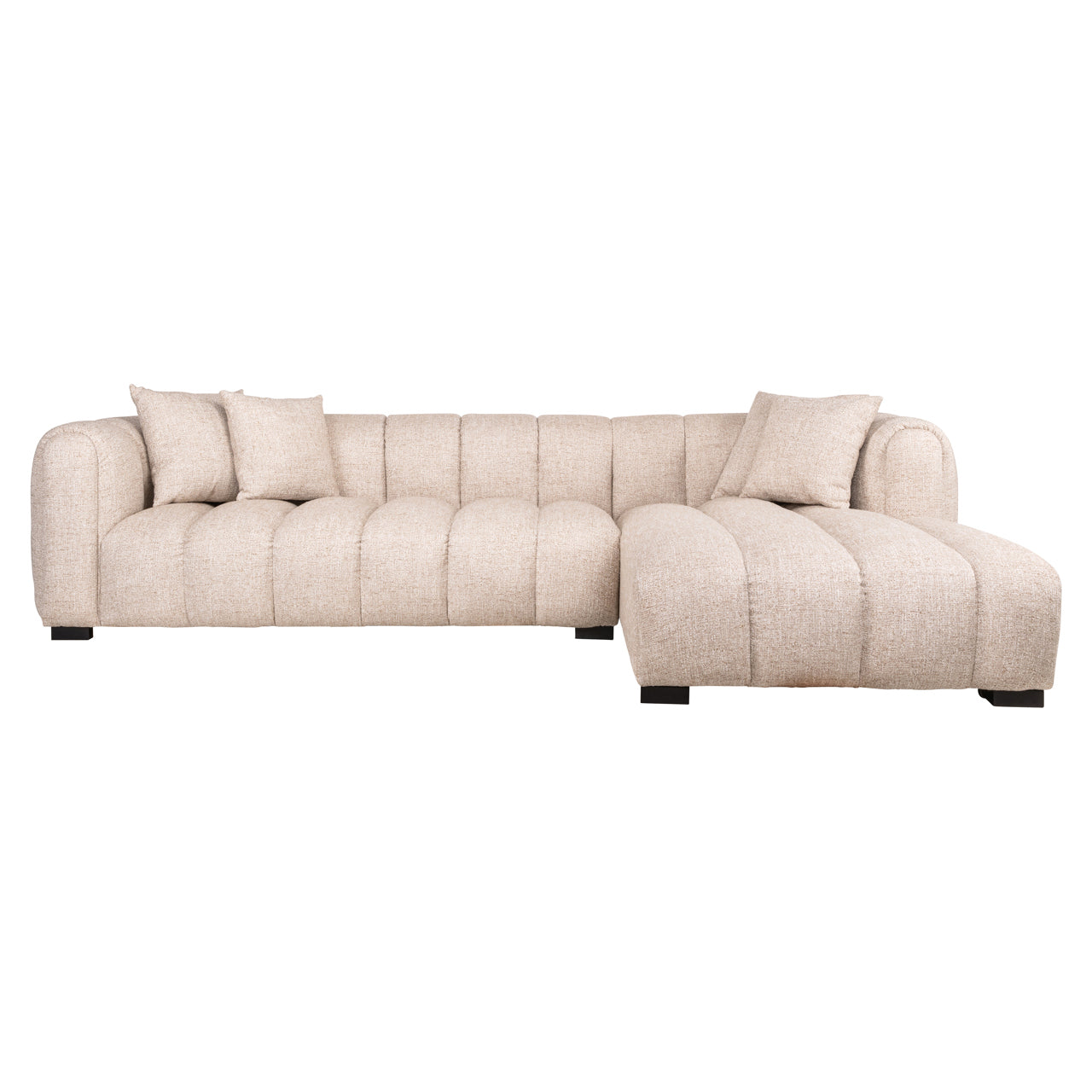 Novaro Cream Tweed Lounge Sofa - Right by Richmond Interiors