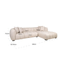Novaro Cream Tweed Lounge Sofa - Right by Richmond Interiors