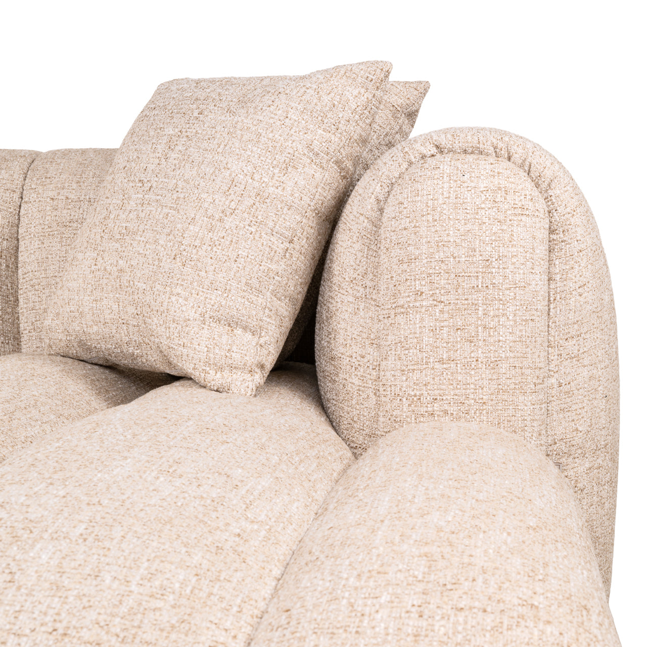 Novaro Cream Tweed Lounge Sofa - Right by Richmond Interiors
