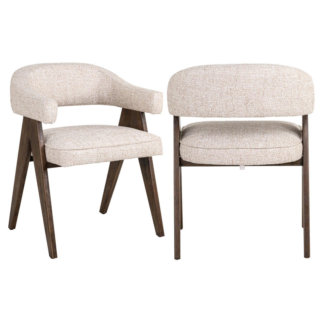 Mori Cream Tweed Dining Chair by Richmond Interiors