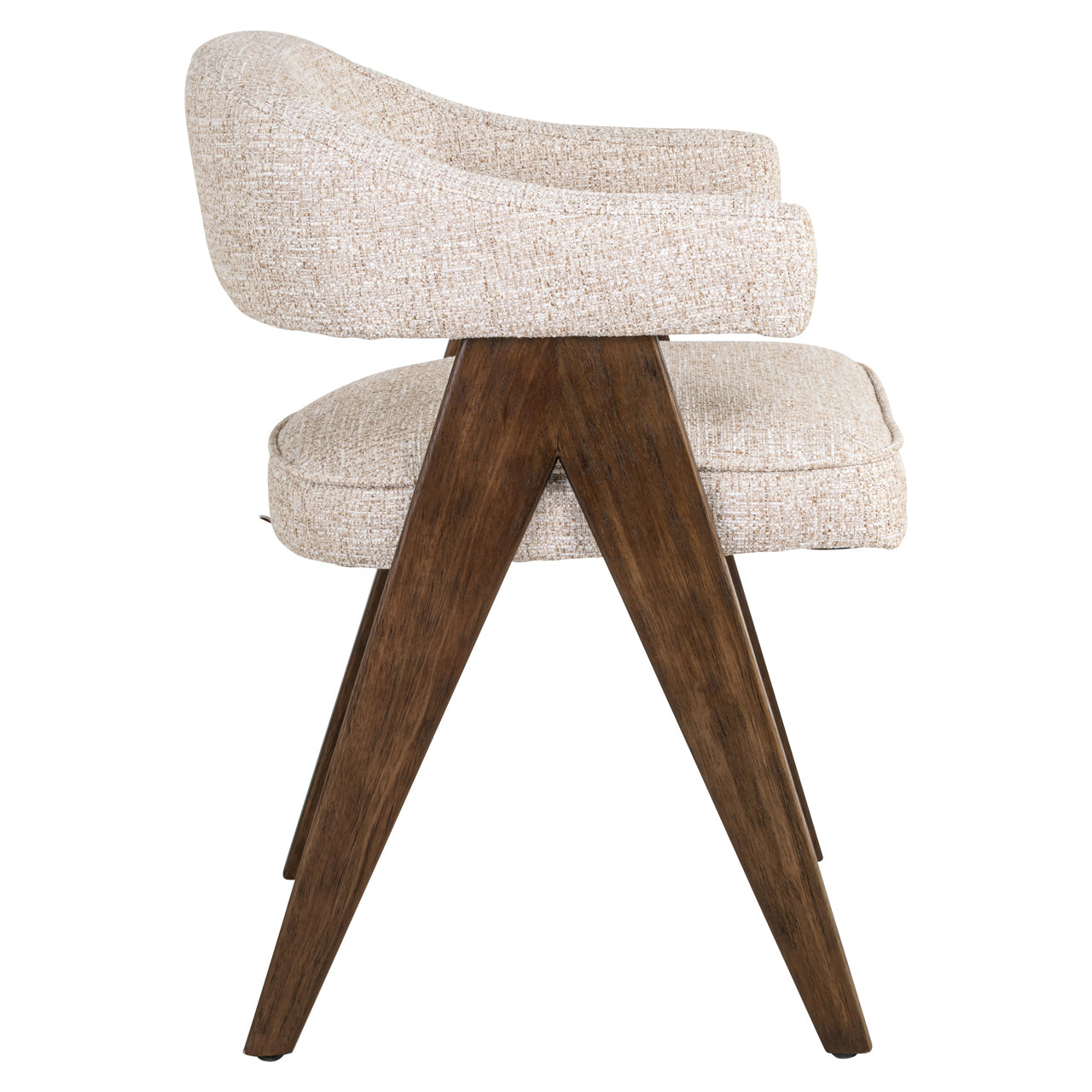 Mori Cream Tweed Dining Chair by Richmond Interiors
