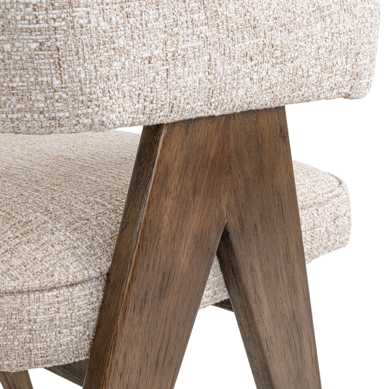 Mori Cream Tweed Dining Chair by Richmond Interiors