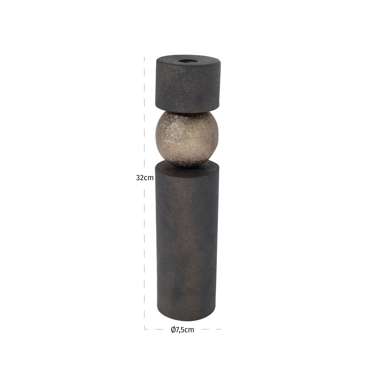 Candle holder Hasley brass antique large by Richmond Interiors