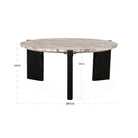 Kato Natural Marble & Mango Wood Coffee Table by Richmond Interiors