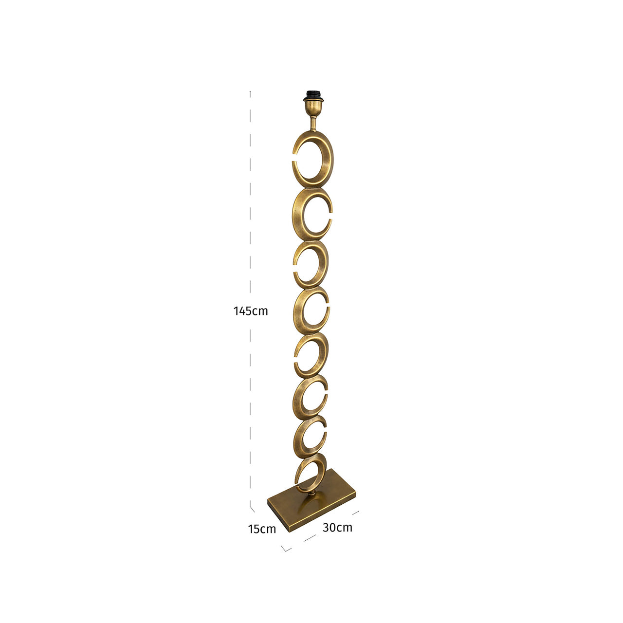 Amina Antique Brass Floor Lamp (Base Only) by Richmond Interiors